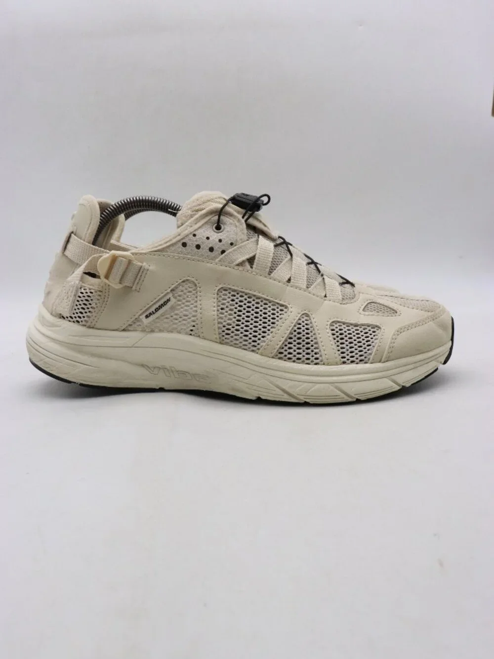 Salomon Techsonic White Leather Men's 9.5 Women's 10.5 Advanced Athletic Sandals